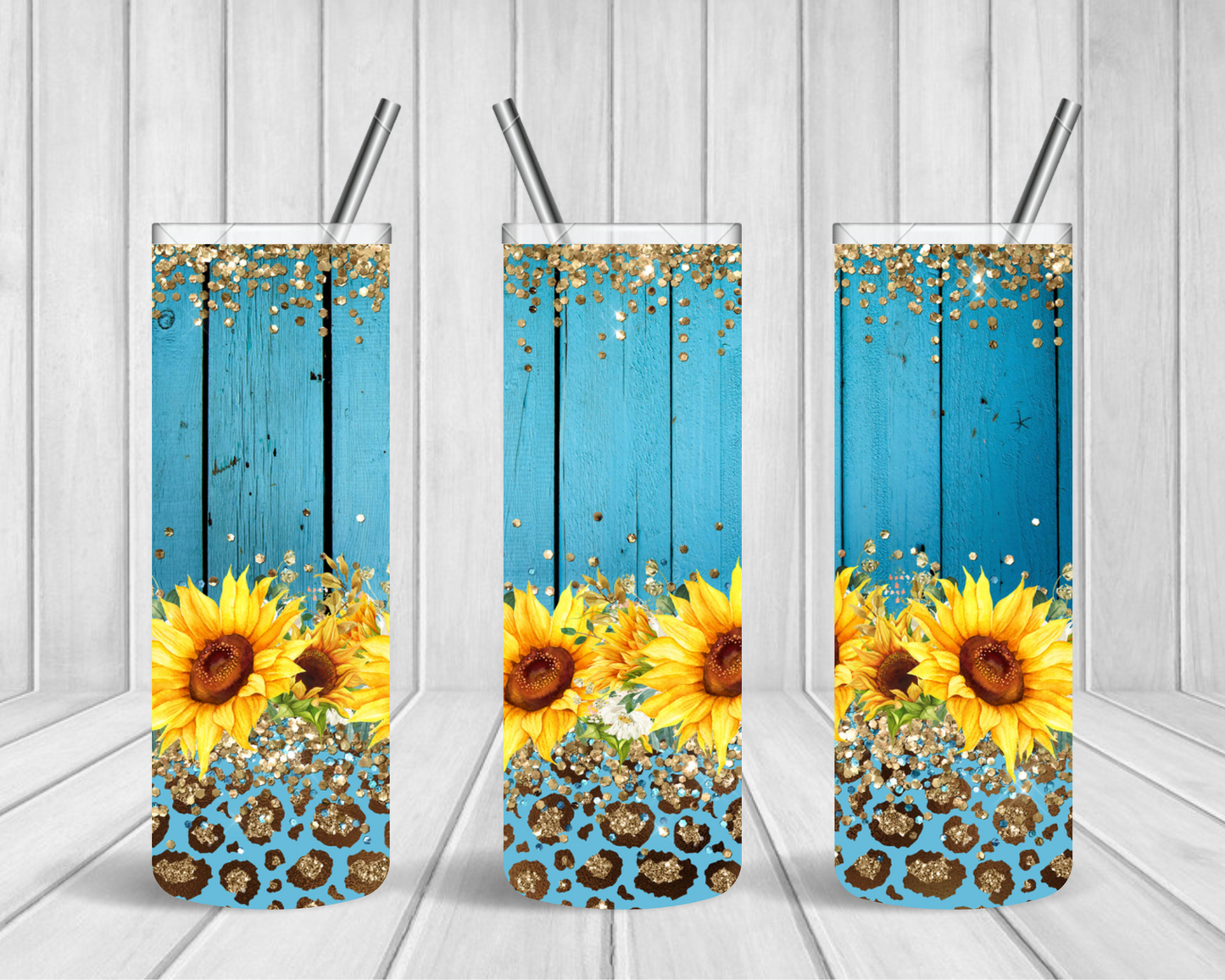 Turquoise Sunflower Beauty