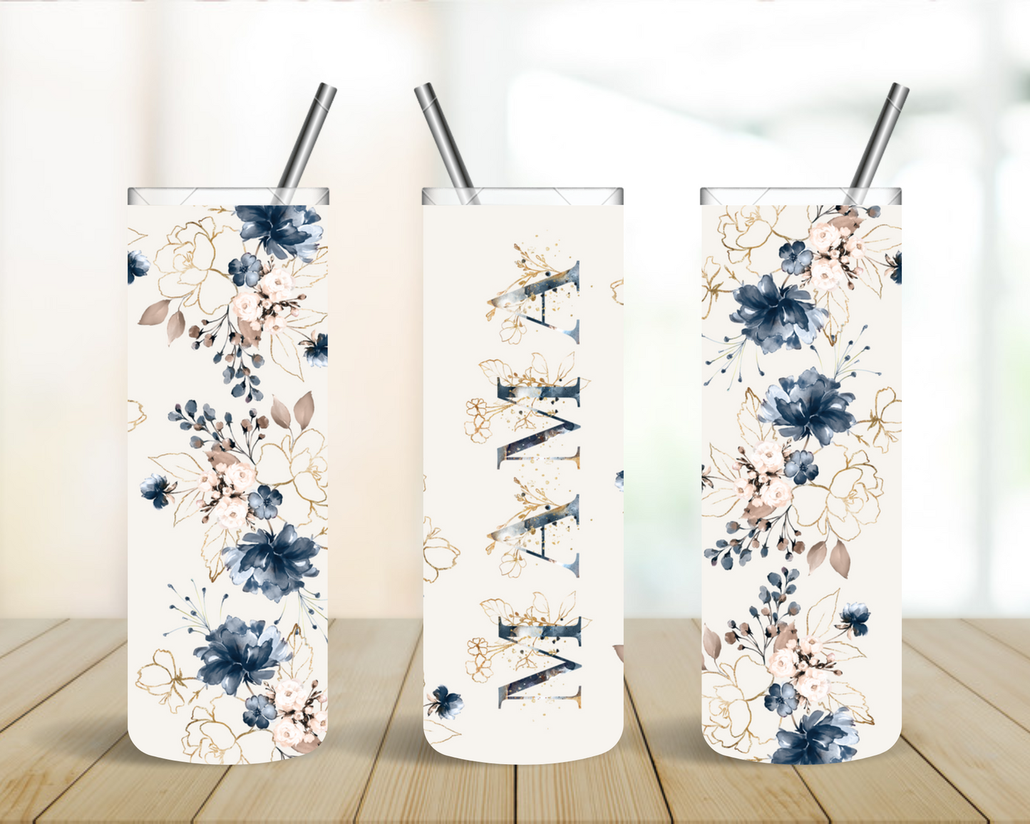 Blue Floral Mama